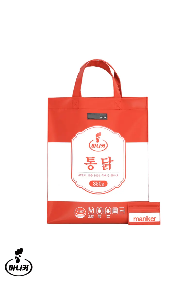 4XR 4XR X 마니커 : 푸라이닭 토트백+카드지갑 SET - 4XR