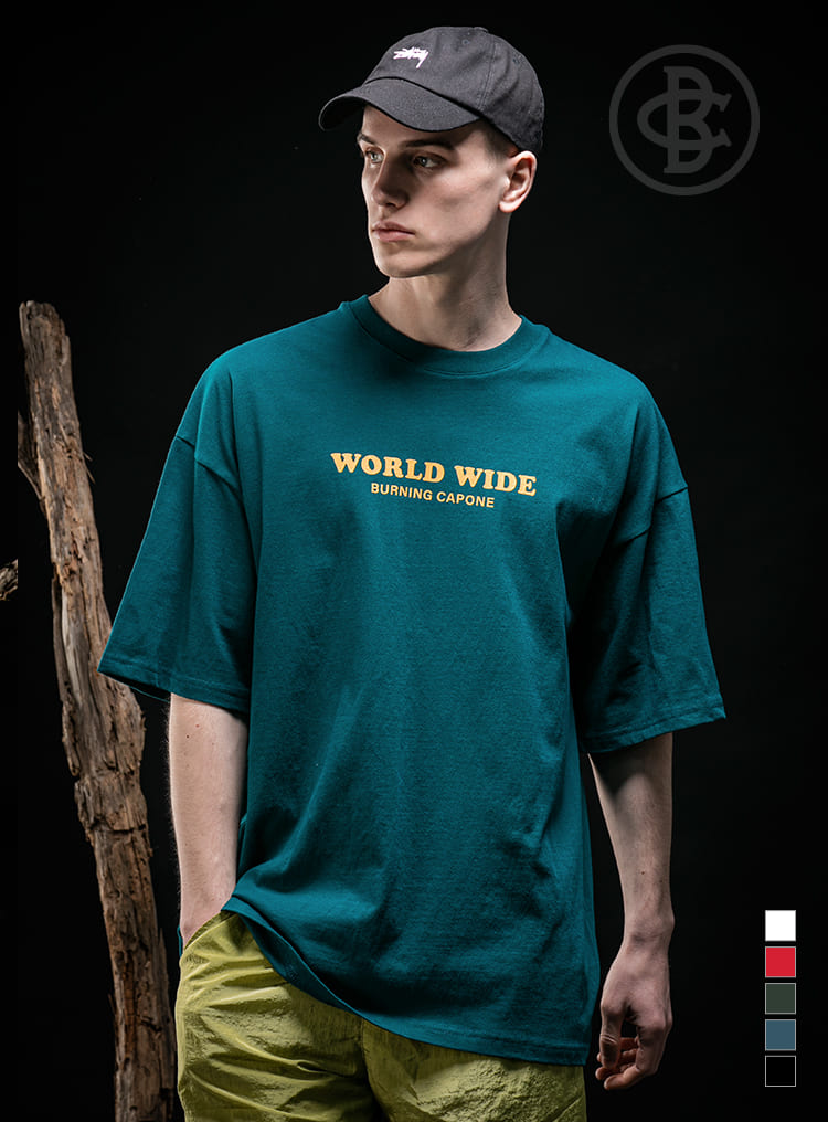 BC World Wide T-shirts 블루그린 - 4XR