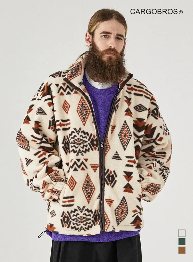 CB FLEECE ZIP-UP JACKET (IVORY)