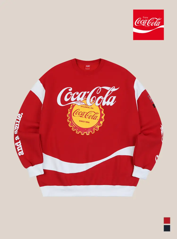 Coca-Cola Patch Over-fit Sweatshirt 레드