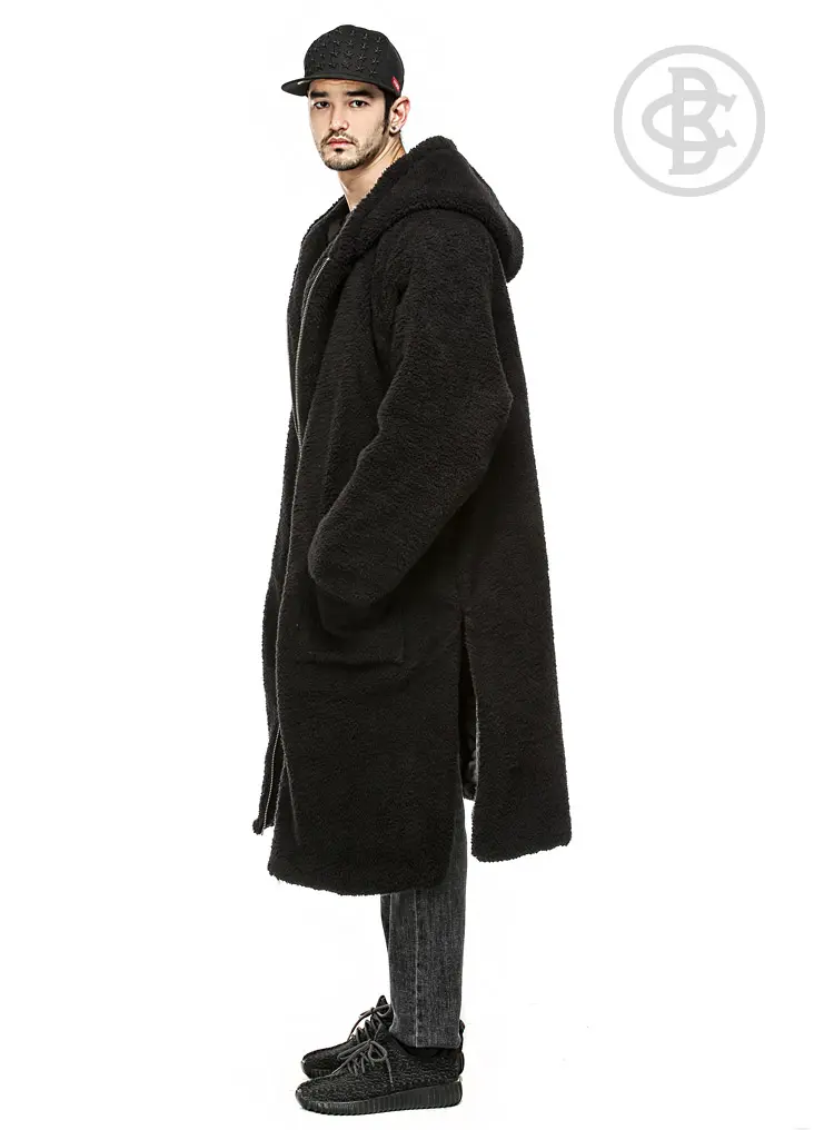 Essential Fleece Long Hood Zip-up 블랙