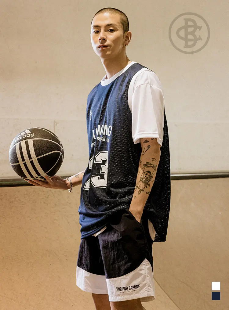 BC Mesh Basketball Sleeveless T-shirt 네이비