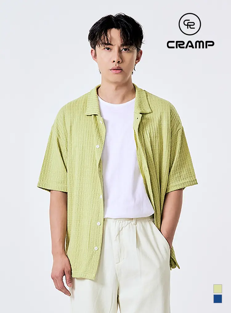 CRAMP 니트반팔카라셔츠