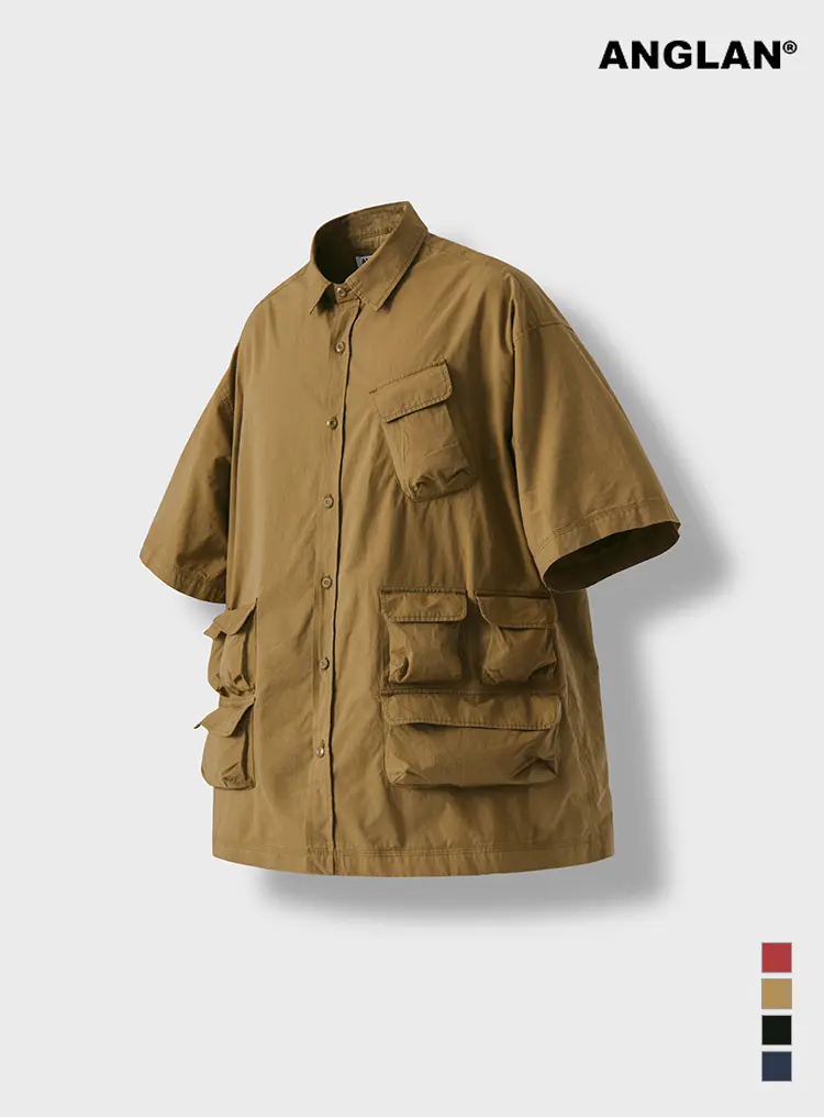 Slather Utility Pocket Half Shirt - Beige 상품페이지 연결