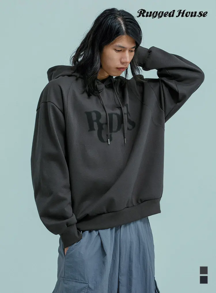 RGDHS WAVE CUT DOUBLE STITCH HOODIE 챠콜