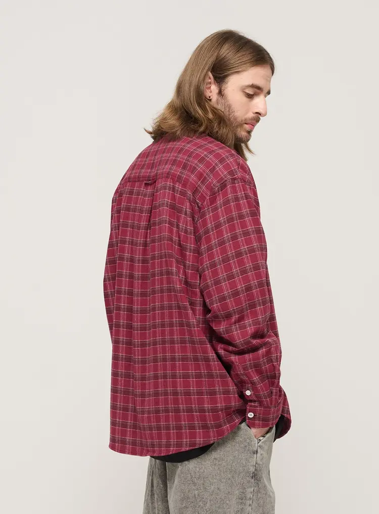 DAILY SOFT Y2K CHECK SHIRT (RED)