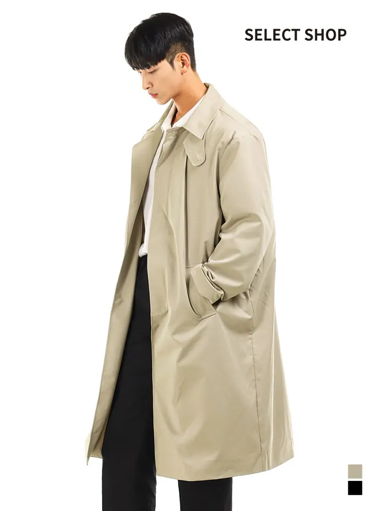 히든 트렌치 롱코트 2컬러