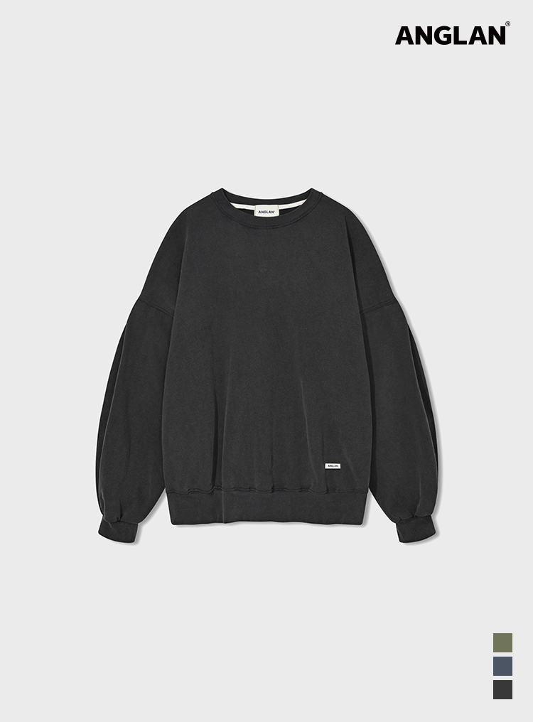 Valley Salt Washed Sweat Shirt - Charcoal 상품페이지 연결