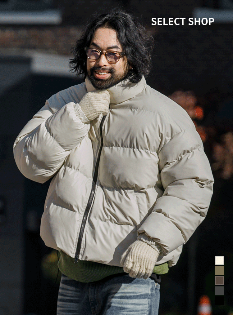 인조 가죽 오버핏 패딩 5컬러