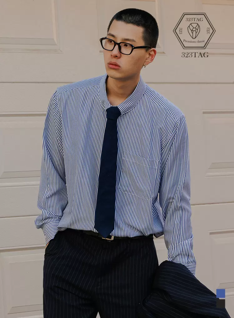 30'S KENSINGTON STRIPED SHIRT 네이비