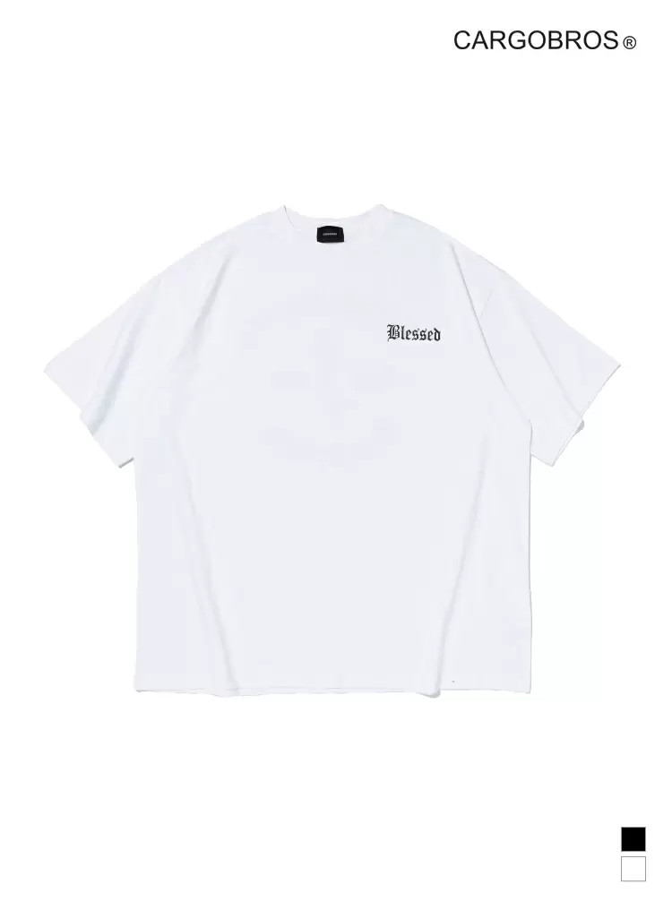 [4XR 단독입고] ROSE BACKPRINTING OVERBOX SHORT SLEEVE (WHITE)