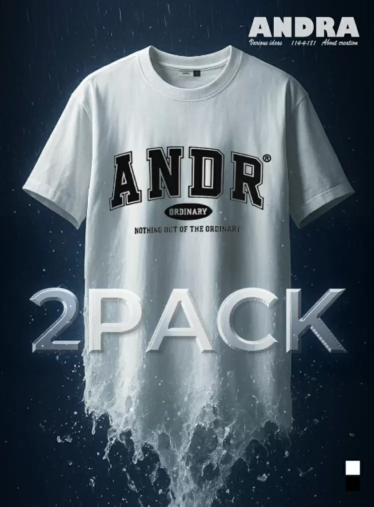 [1+1] ANDR 오버핏 반팔티 2컬러