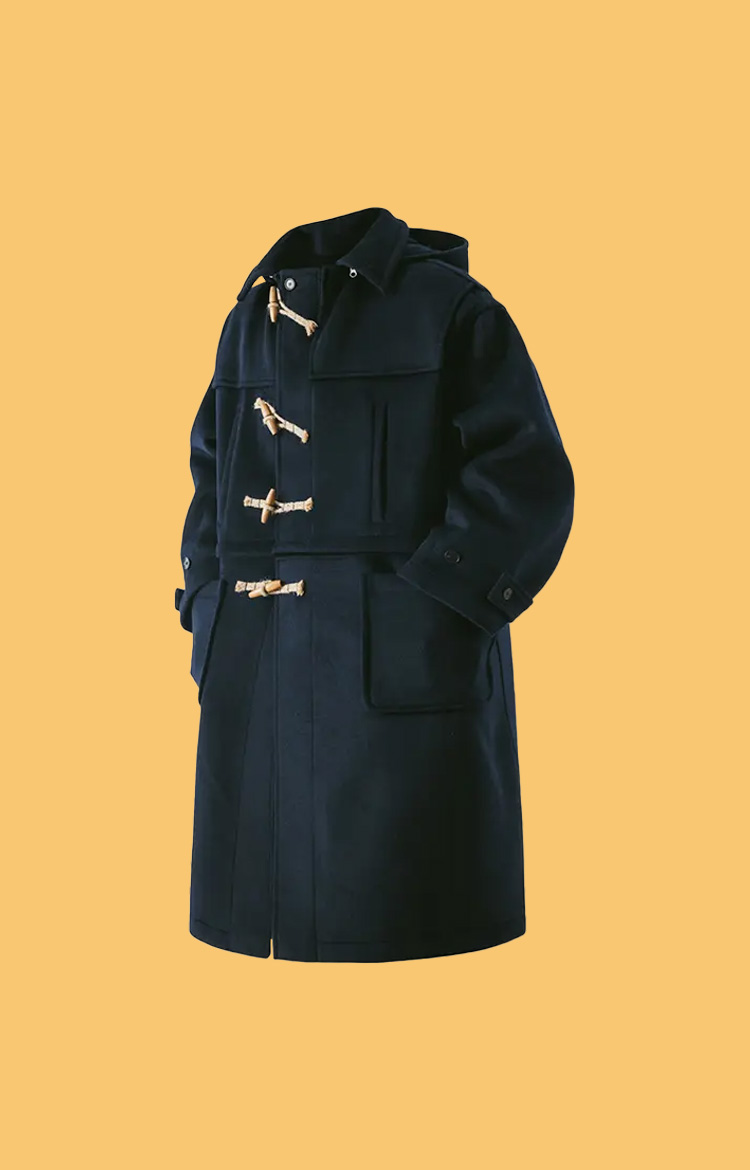 앵글런 - Wool Detachable Duffle Coat - Navy
