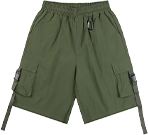 BC Carabiner Buckle Cargo Half Pants 카키