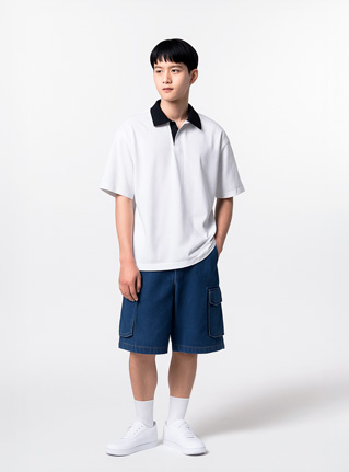 PD 베이직 럭비 카라 오버핏 반팔티 3Color