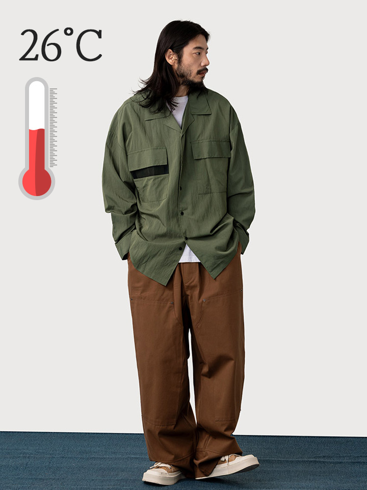 러기드하우스 RN DOUBLE POCKET SHIRTS 카키
