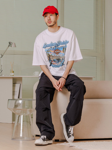 41 우븐 투턱팬츠 블랙