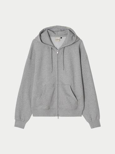 Basic Sweat Over Hooded Zip-Up