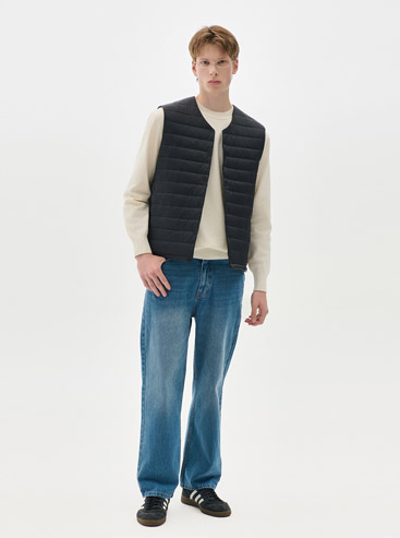 Basic Dual-Neck Lightweight Padding Vest