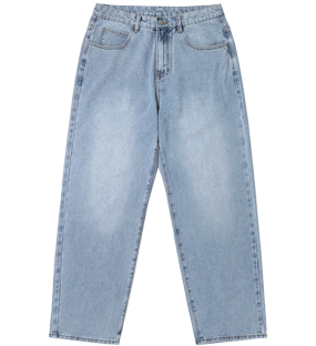 Washed Straight Denim Pants