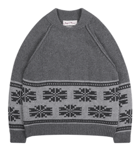 Mockneck Snow Nordic Lambswool Knit