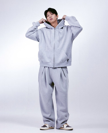 EL NEW Basic 2WAY Hooded Zip-Up 2 Colors