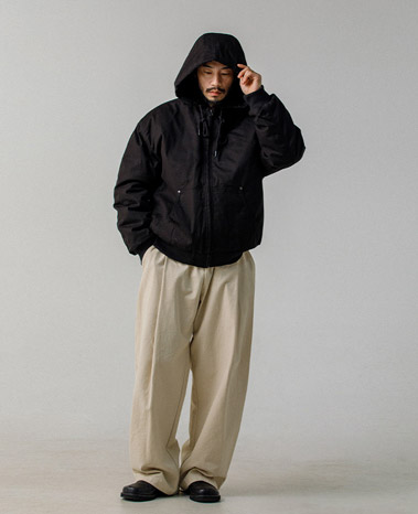 Walkers Cotton Oxford Hooded Zip-Up Jacket Black