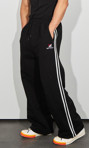 트랙 라인 스포티 로고 팬츠