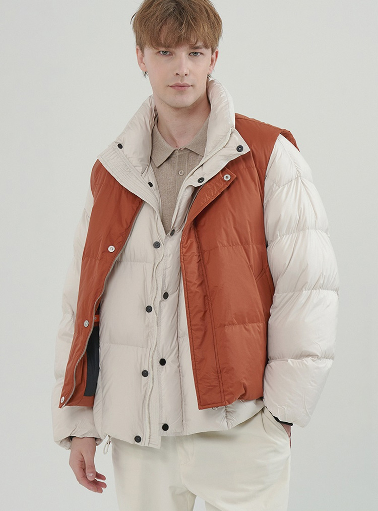 U넥 구스 다운 베스트