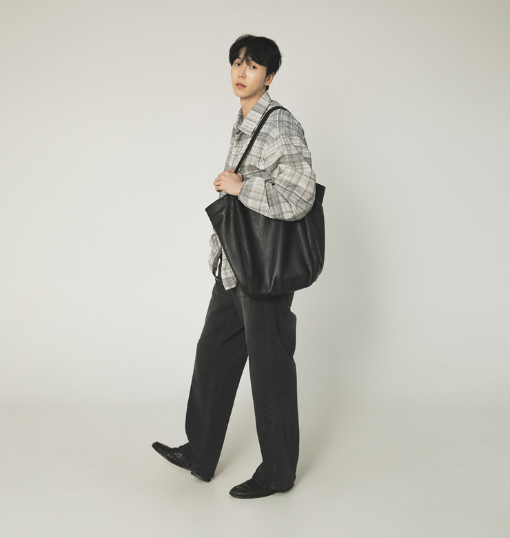 1097 세미와이드 스판 팬츠 블랙