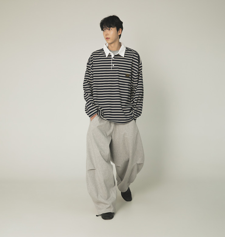 23 합포 앞절개 벌룬팬츠 그레이