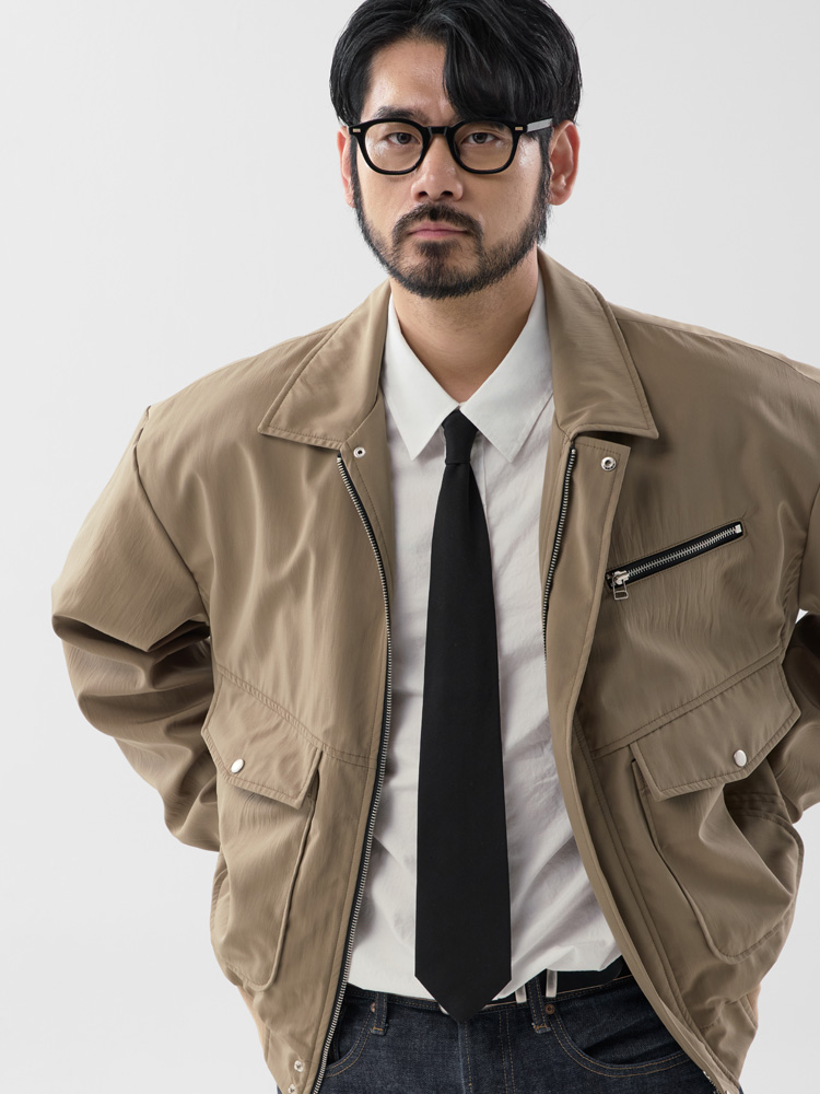 울 블렌드 솔리드 타이 블랙