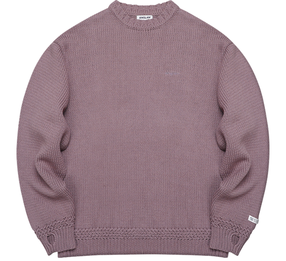 ANGLAN - Round Heavy Sweater - Indi Pink