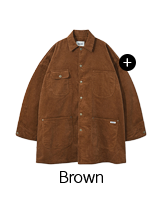 Corduroy Work Coat Jacket - Brown