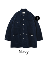 Corduroy Work Coat Jacket - Navy