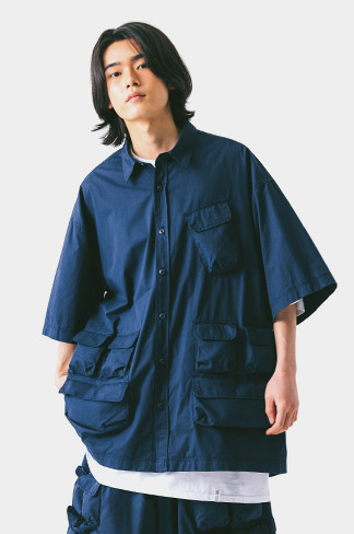 Slather Utility Pocket Half Shirt