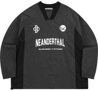 BC Nylon Blockcore V-Neck Sweat Shirt 챠콜