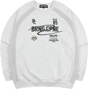 BURNING CAPONE - BC BRNG.CPNE Logo Sporty Sweat Shirt 백메란지