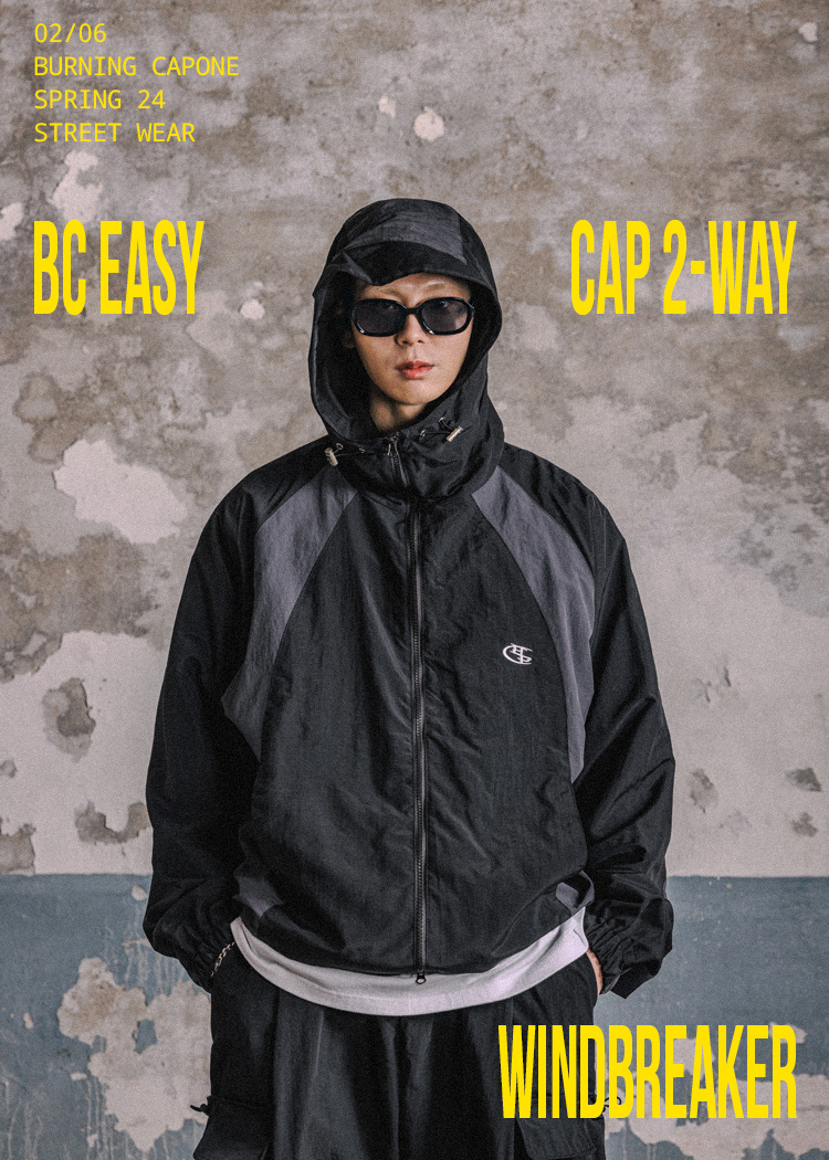 BC Easy Cap 2-Way Windbreaker 블랙