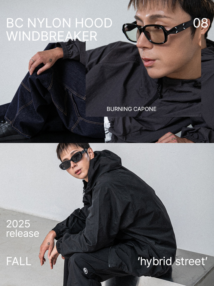 BC 나일론 후드 윈드브레이커 (BLACK)