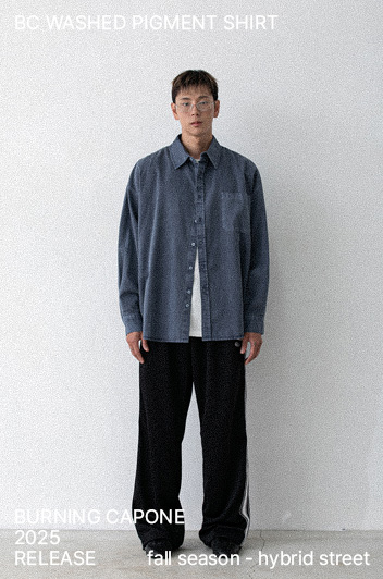 BC 워시드 피그먼트 셔츠 NAVY