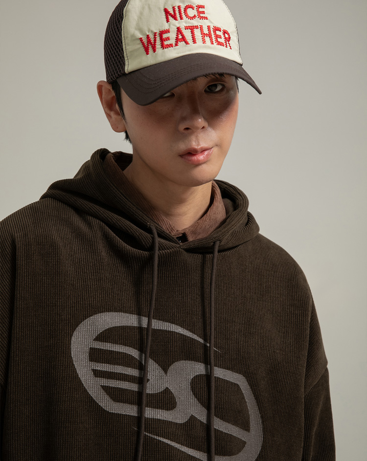 [1+1] BC 코듀로이 로고 후드티 (BROWN)