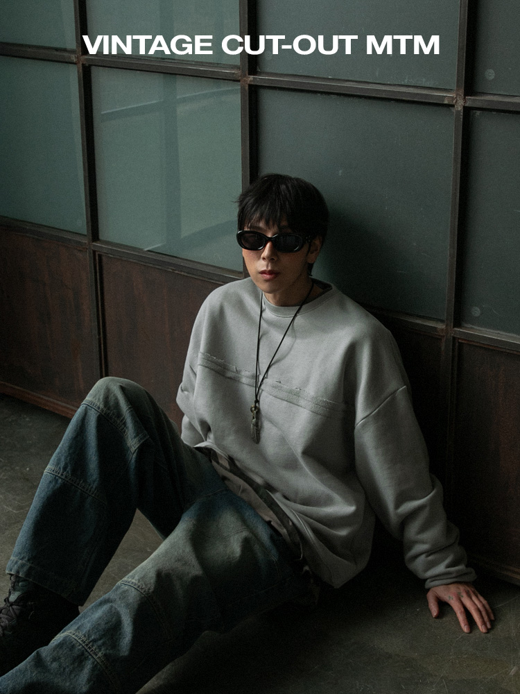 BC 빈티지 데끼절개 맨투맨 (GRAY)