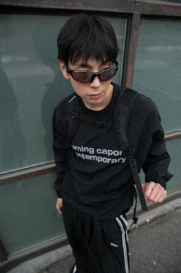 BC 나일론 스카치 나염 맨투맨 (BLACK)