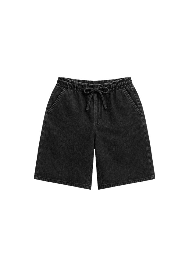 [1+1] 베이직 하프 밴딩 데님팬츠