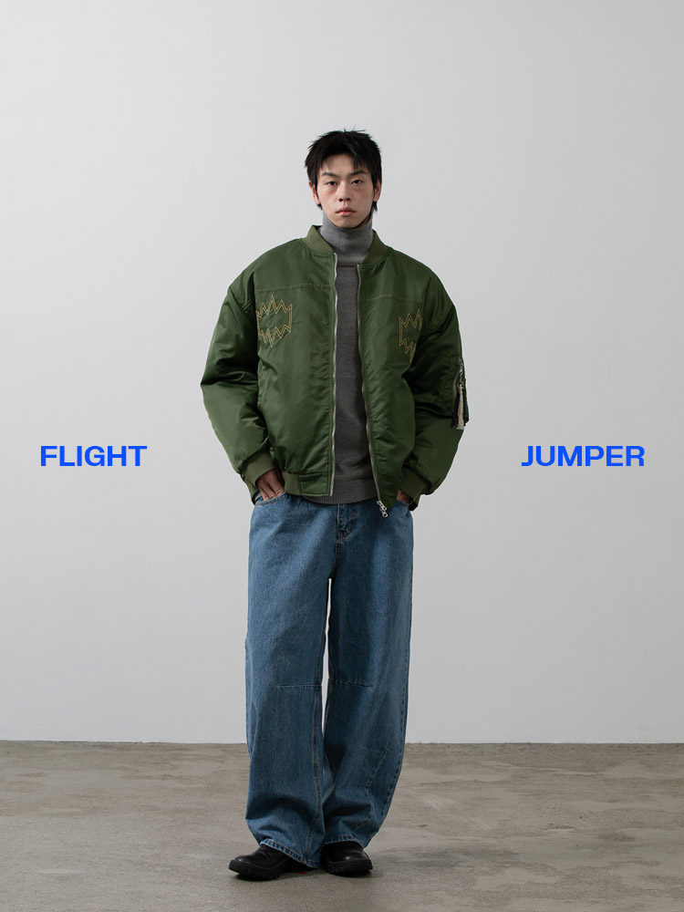 네이티브 아메리칸 항공점퍼 카키