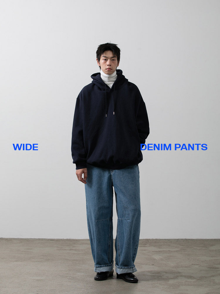 다트 와이드 데님팬츠