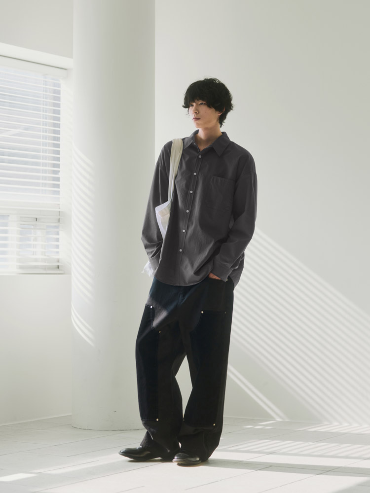 립스탑 포켓 셔츠 챠콜