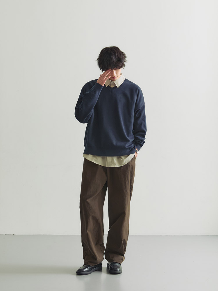 [1+1] 이지 와이드/조거 밴딩팬츠 브라운 와이드