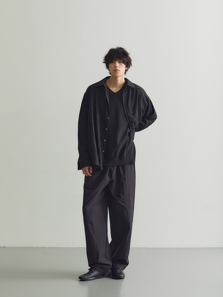 [1+1] 이지 와이드/조거 밴딩팬츠 블랙 와이드